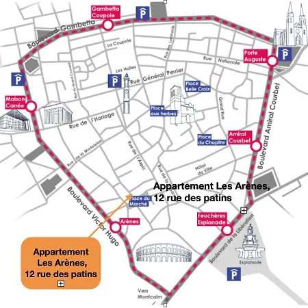 公寓 Les Arenes, 1 A 6 Personnes En Centre *